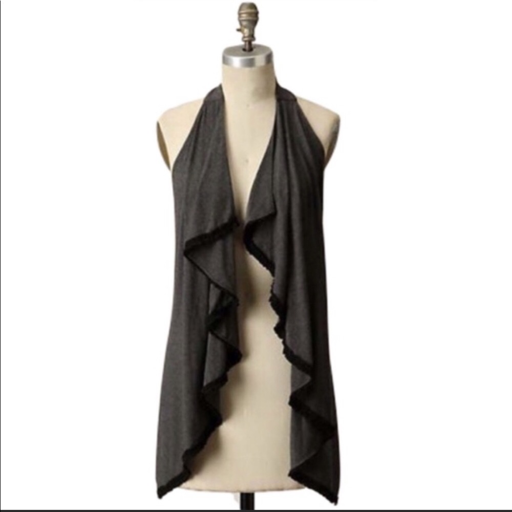 Anthropologie Deletta Ruffle Vest XS